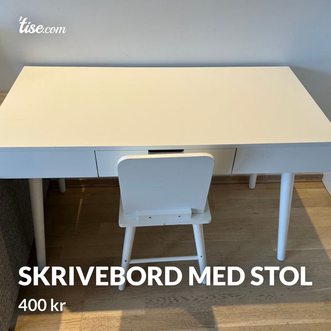 Skrivebord med stol