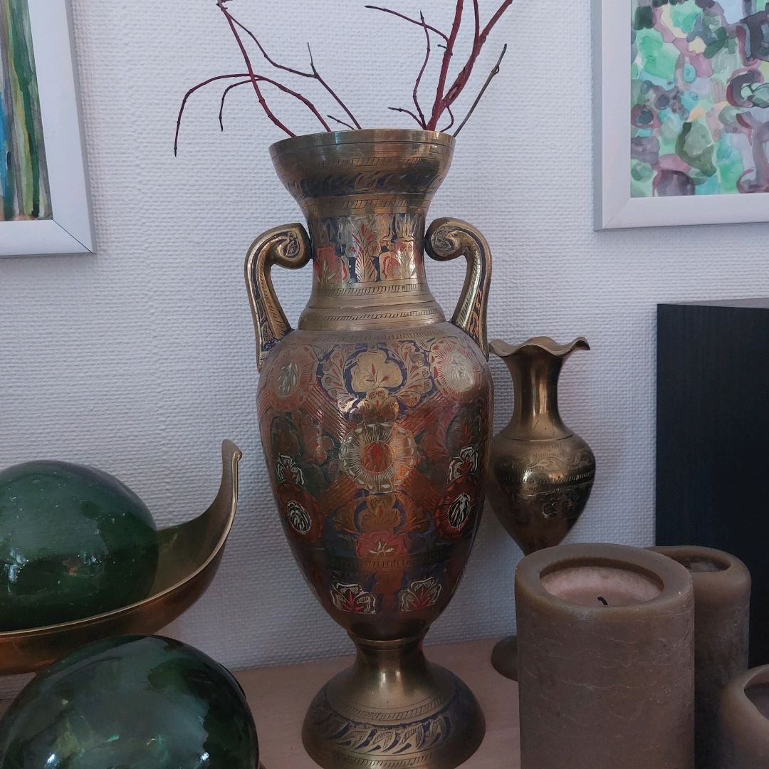 Messing indisk vase