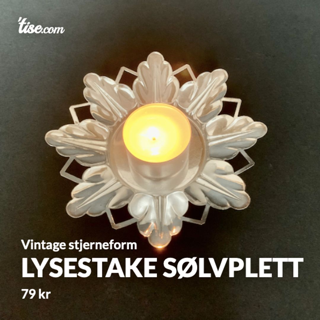 lysestake sølvplett