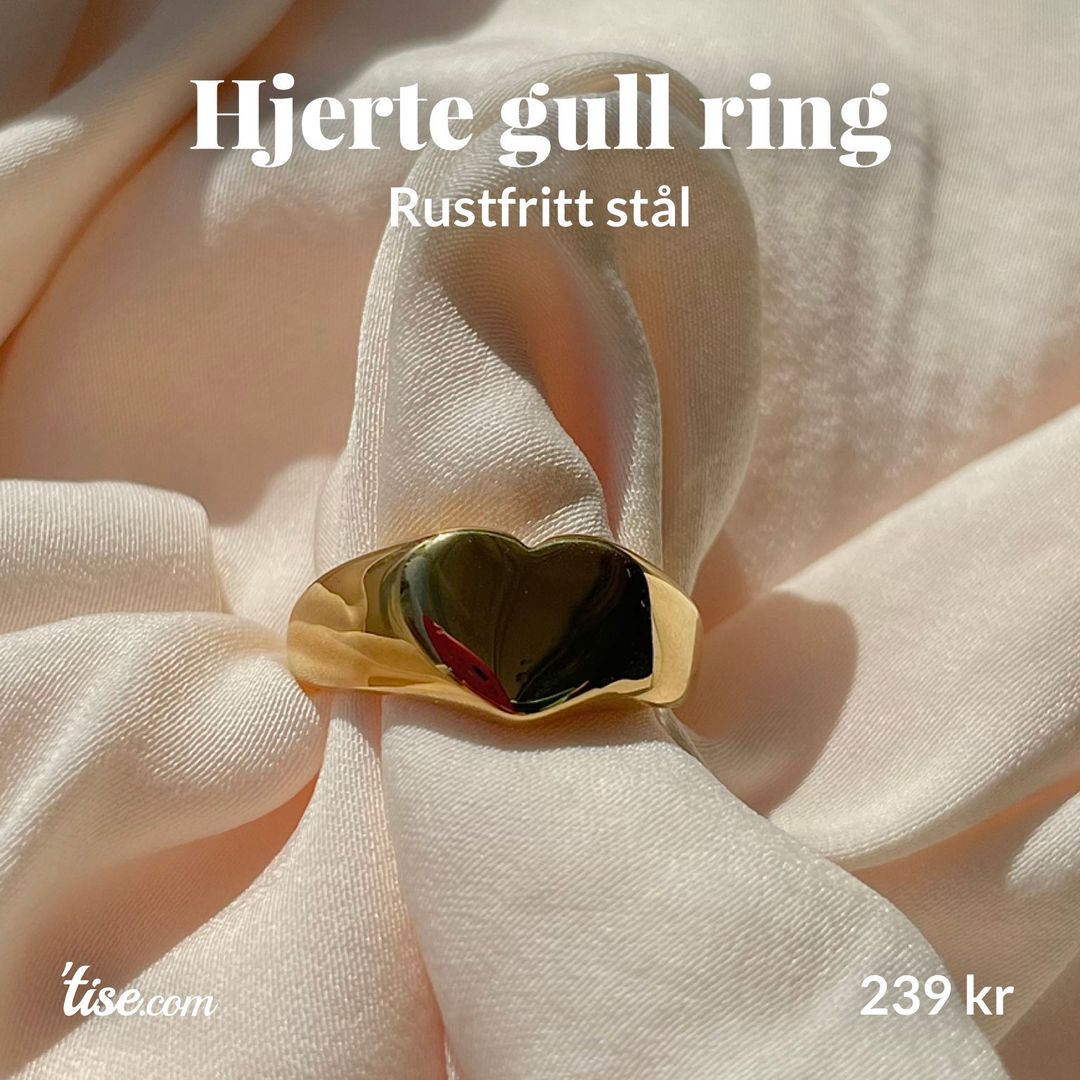 Hjerte gull ring