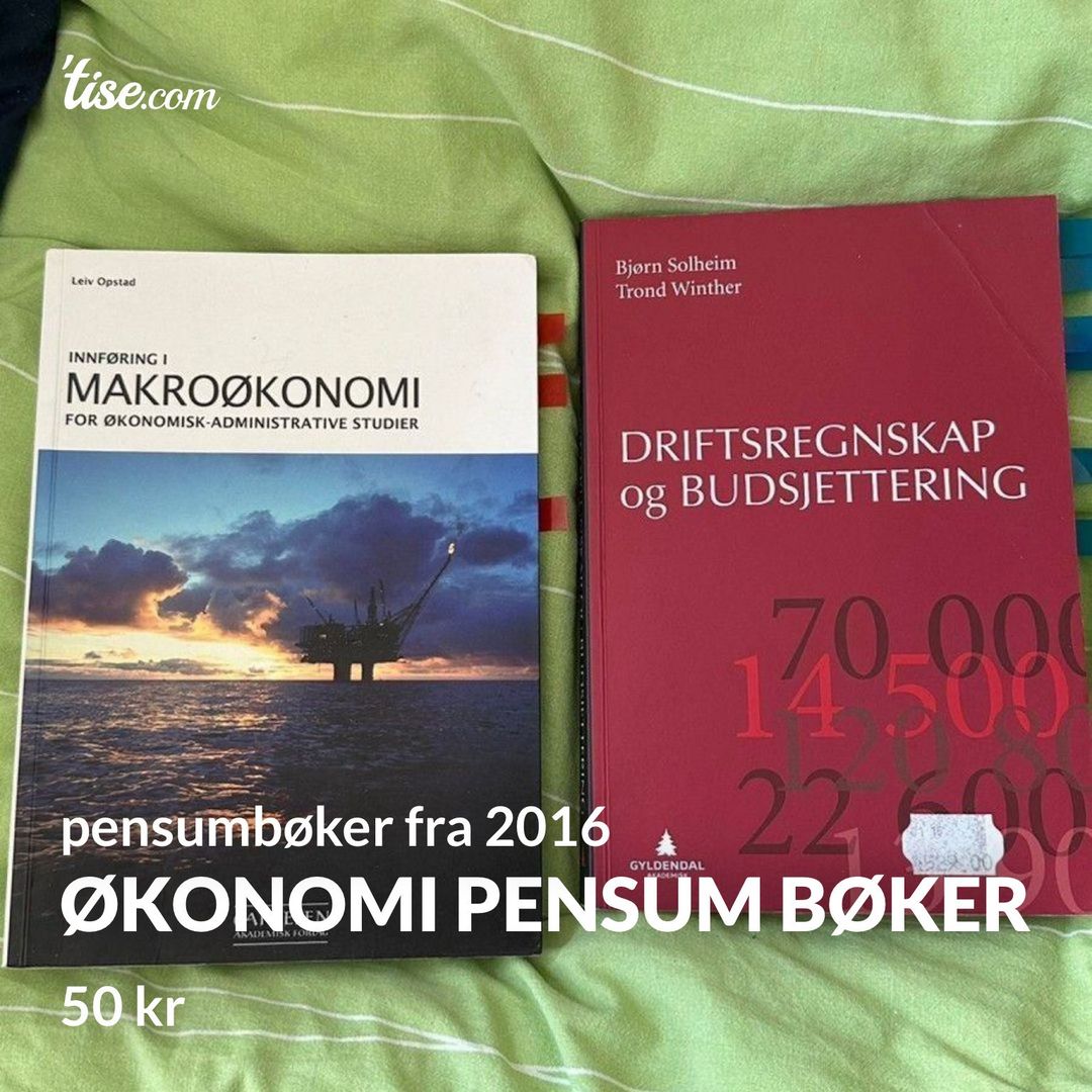 Økonomi pensum bøker