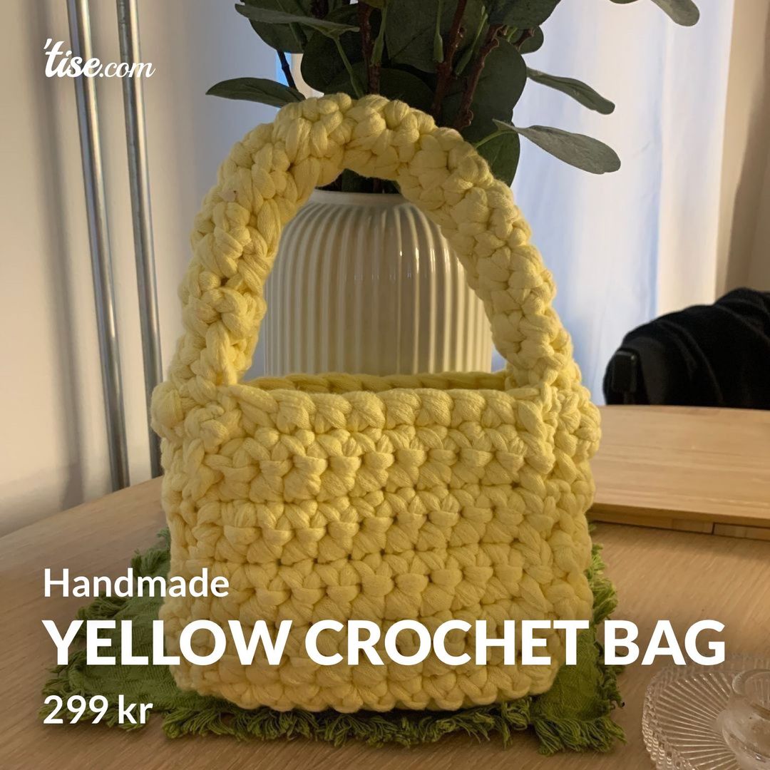 Yellow crochet bag