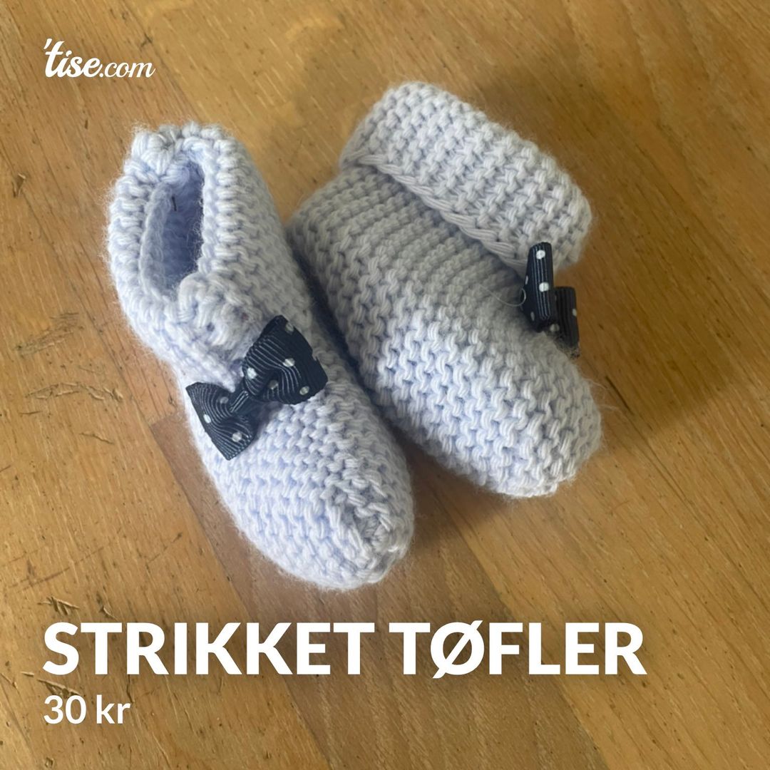 Strikket tøfler