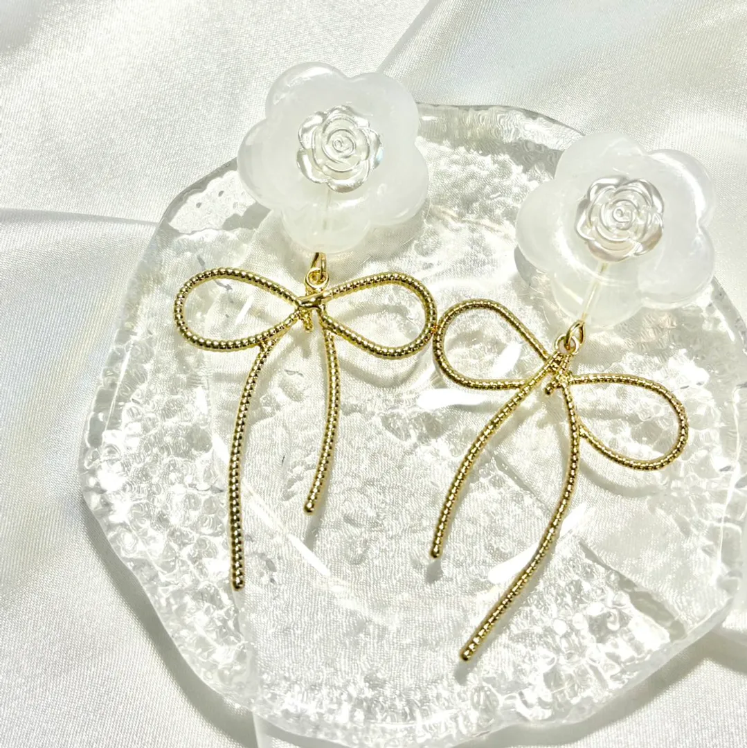 Camellia earrings