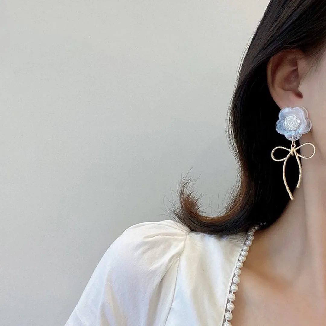 Camellia earrings