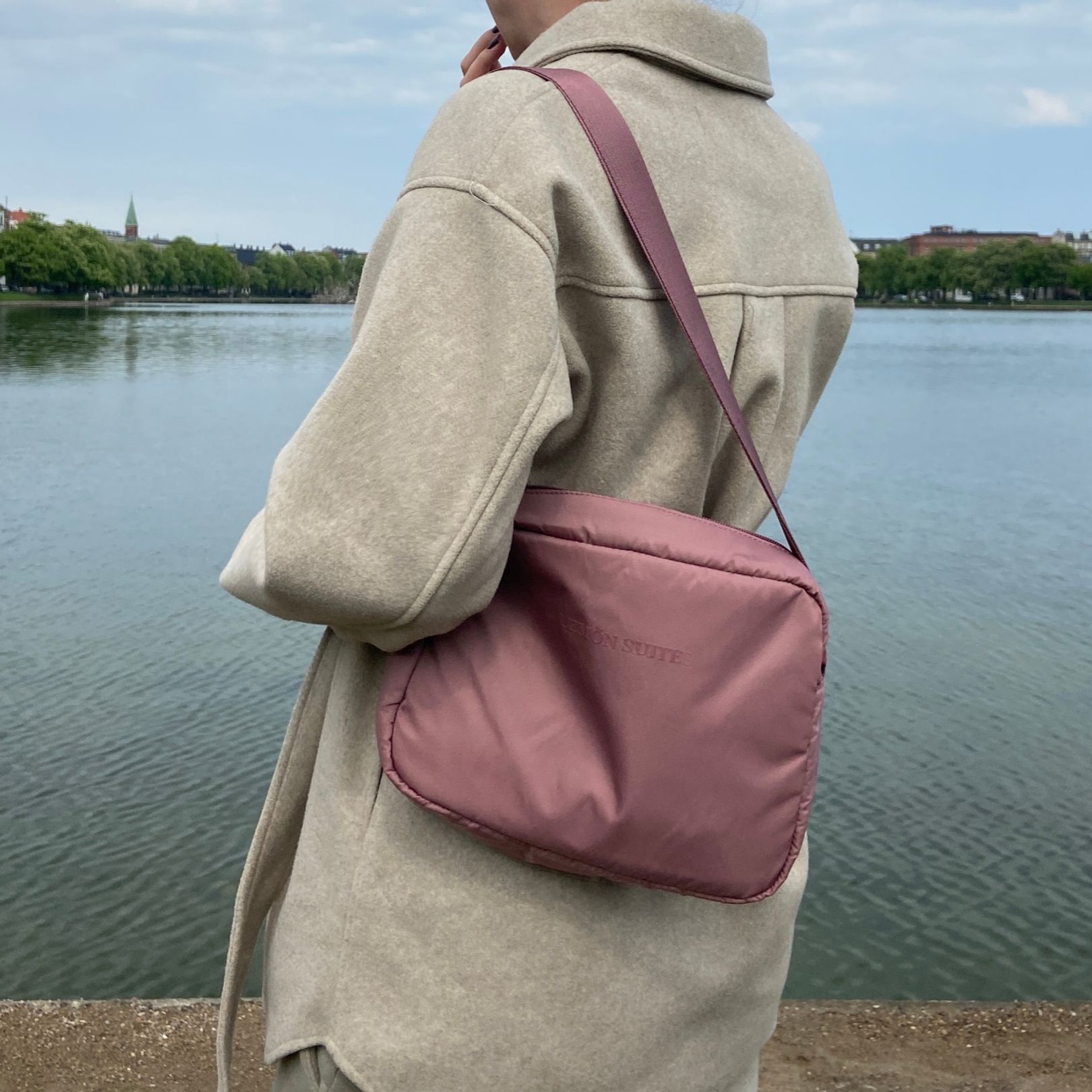 Ny rosa nylon taske