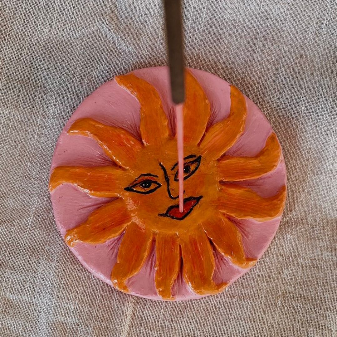 Sun incense holder