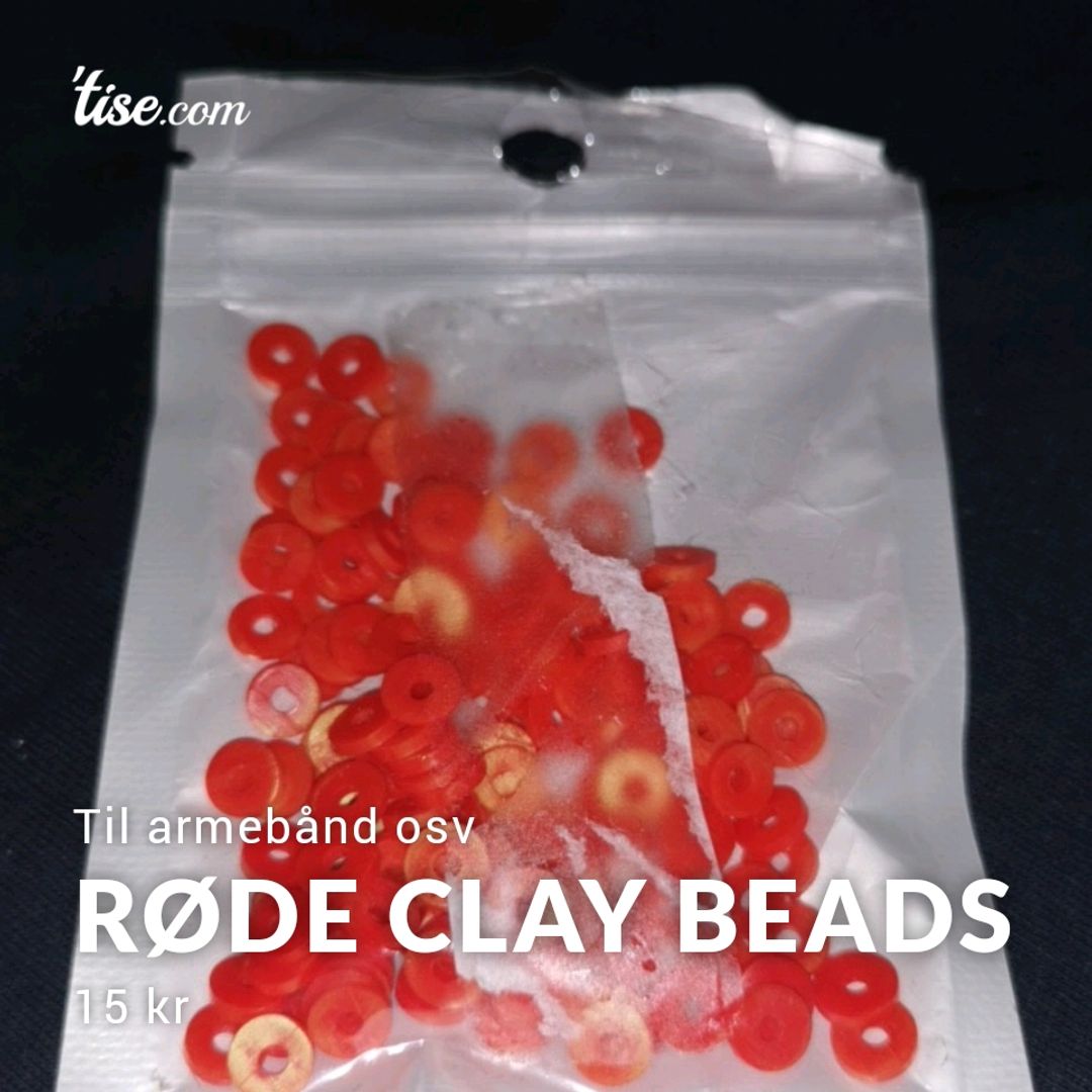 Røde Clay Beads