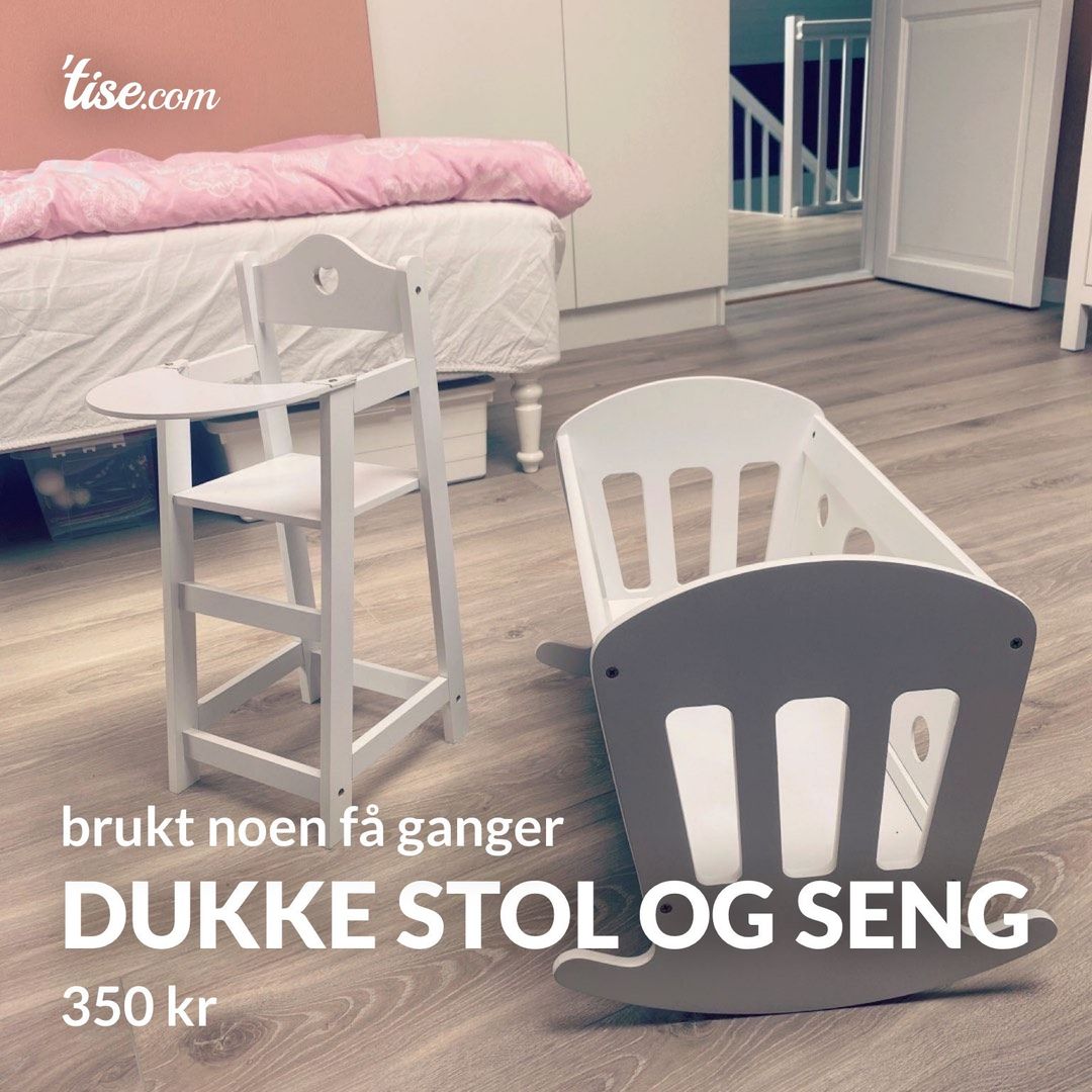 Dukke stol og seng