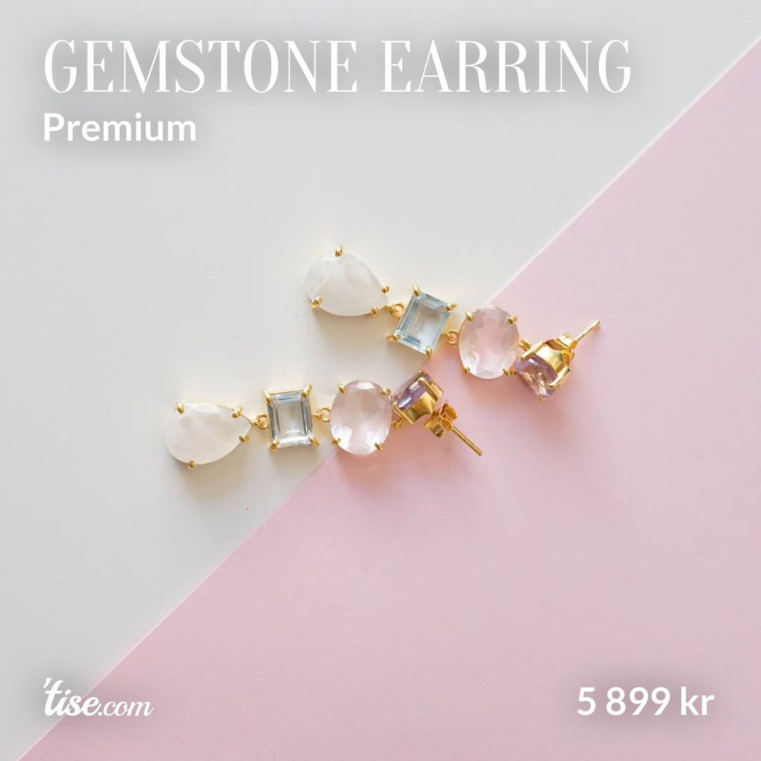 Gemstone earring