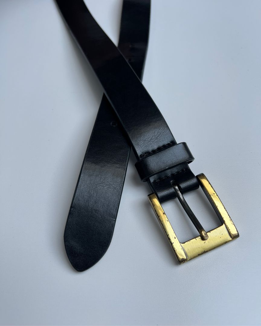 Black leather belt