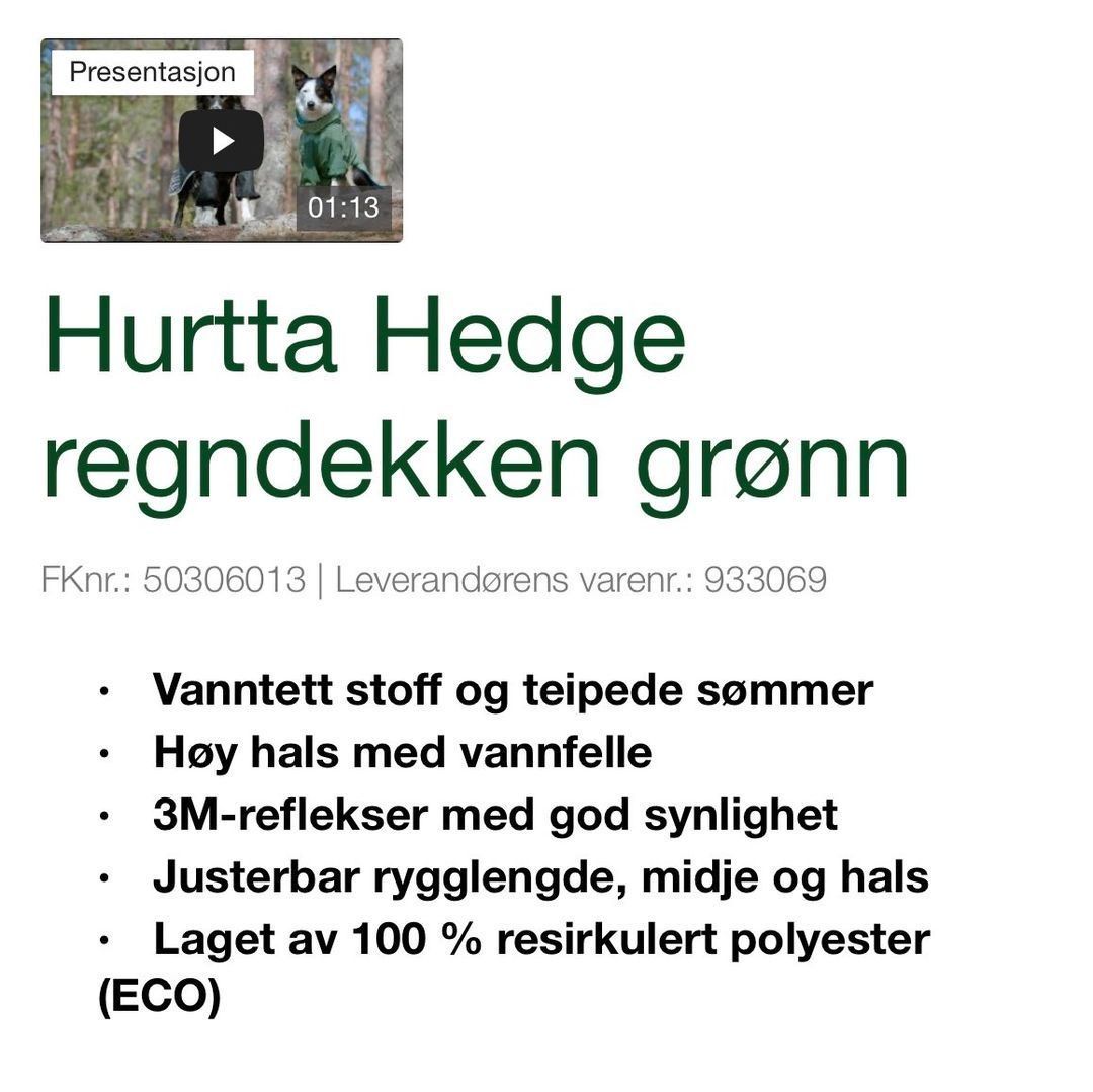 Regndekken - Hurtta