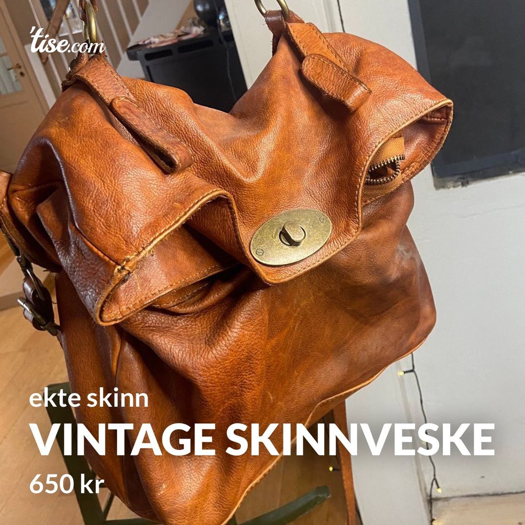 Vintage skinnveske