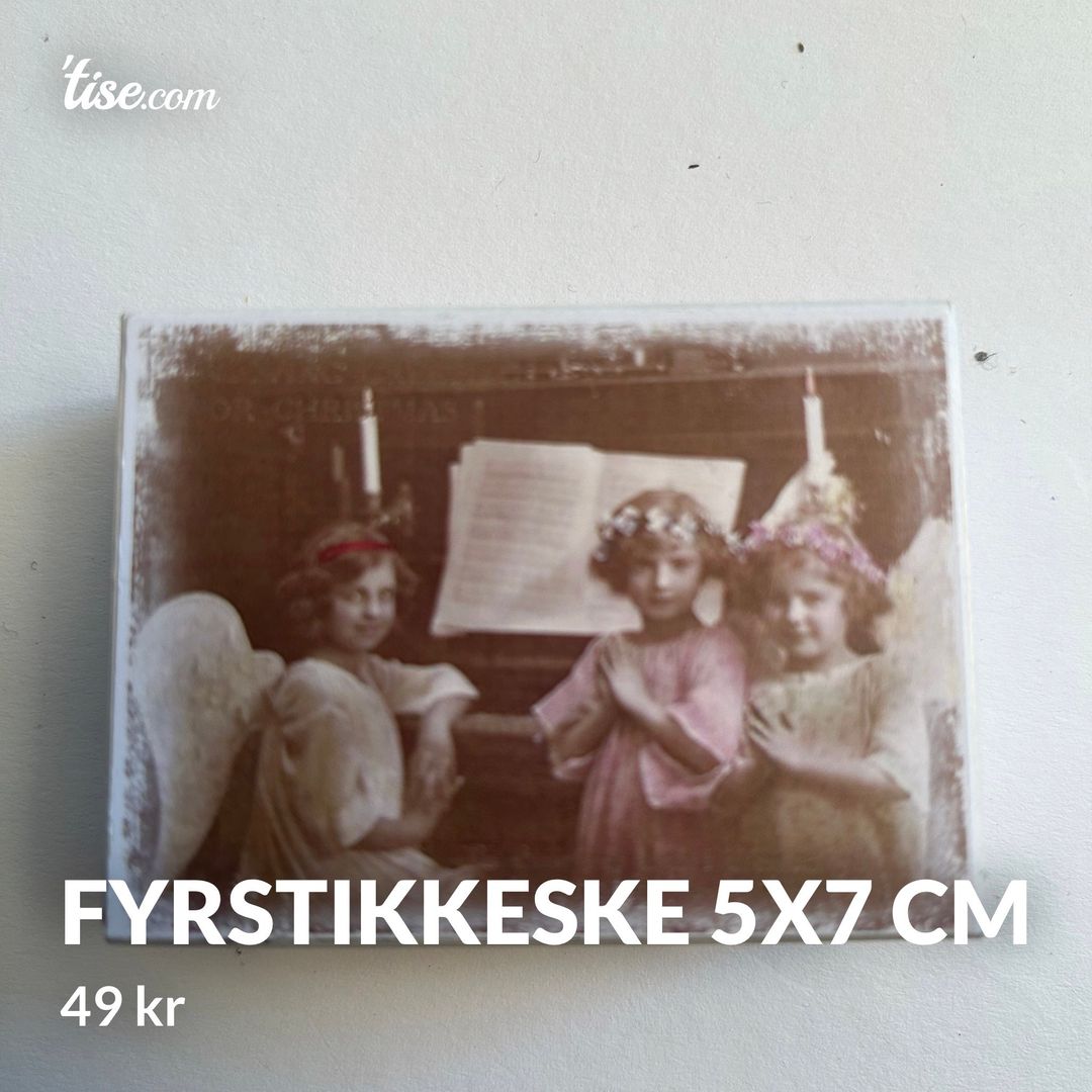 Fyrstikkeske 5x7 cm