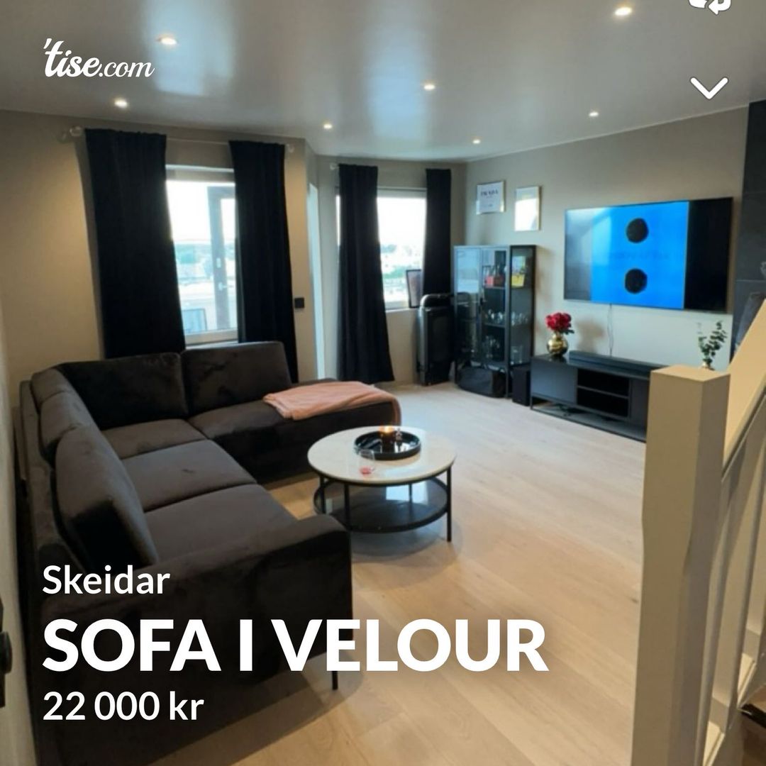 Sofa i velour