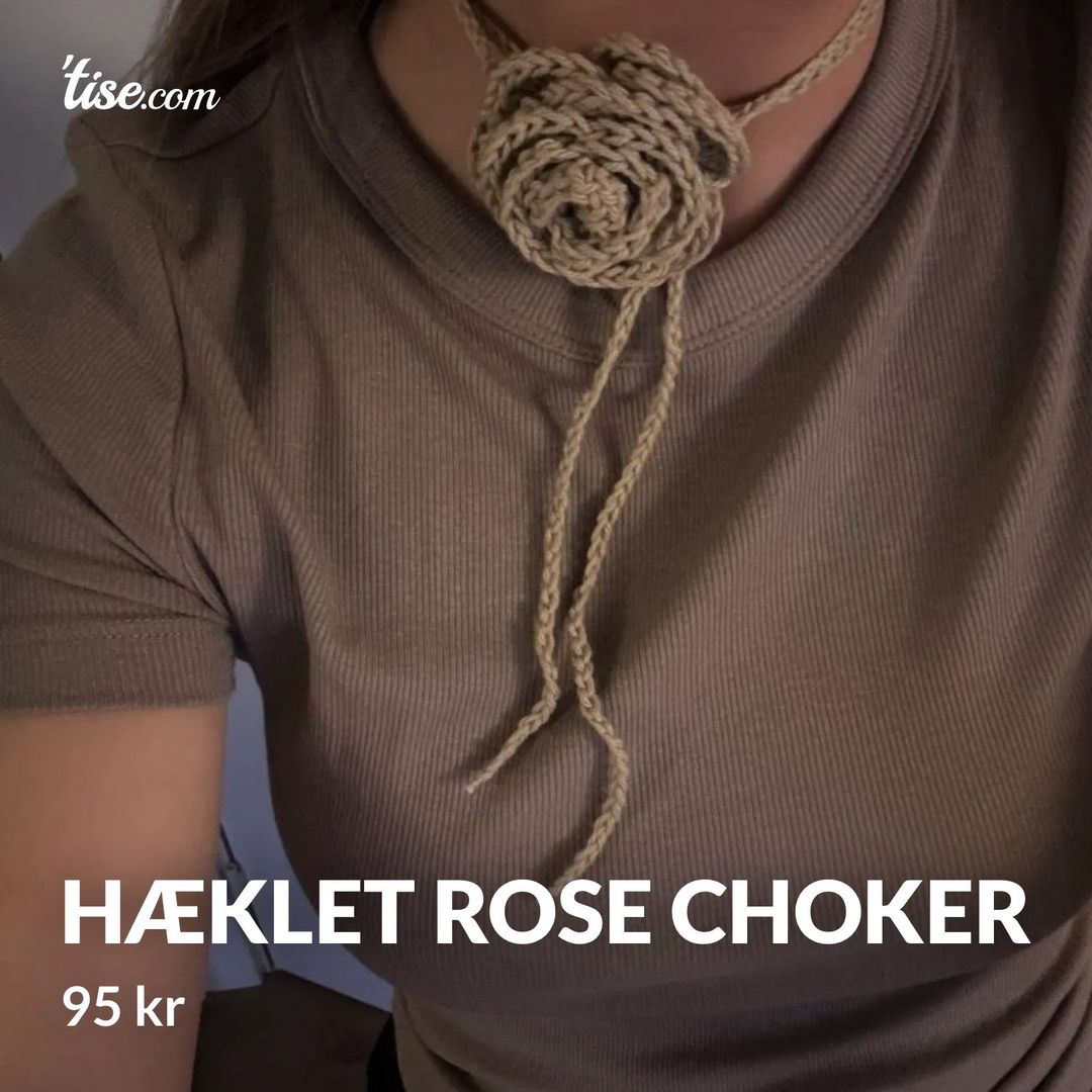 Hæklet rose choker