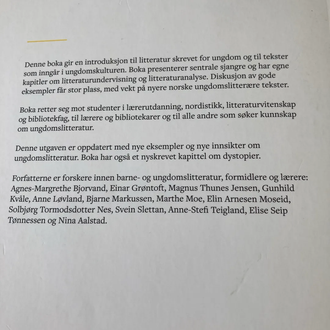 Ungdomslitteratur