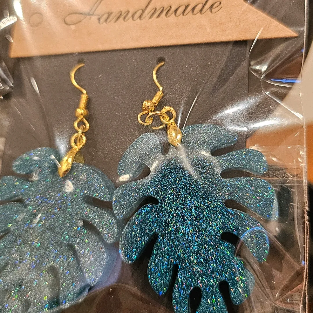 Earrings Laser Blue