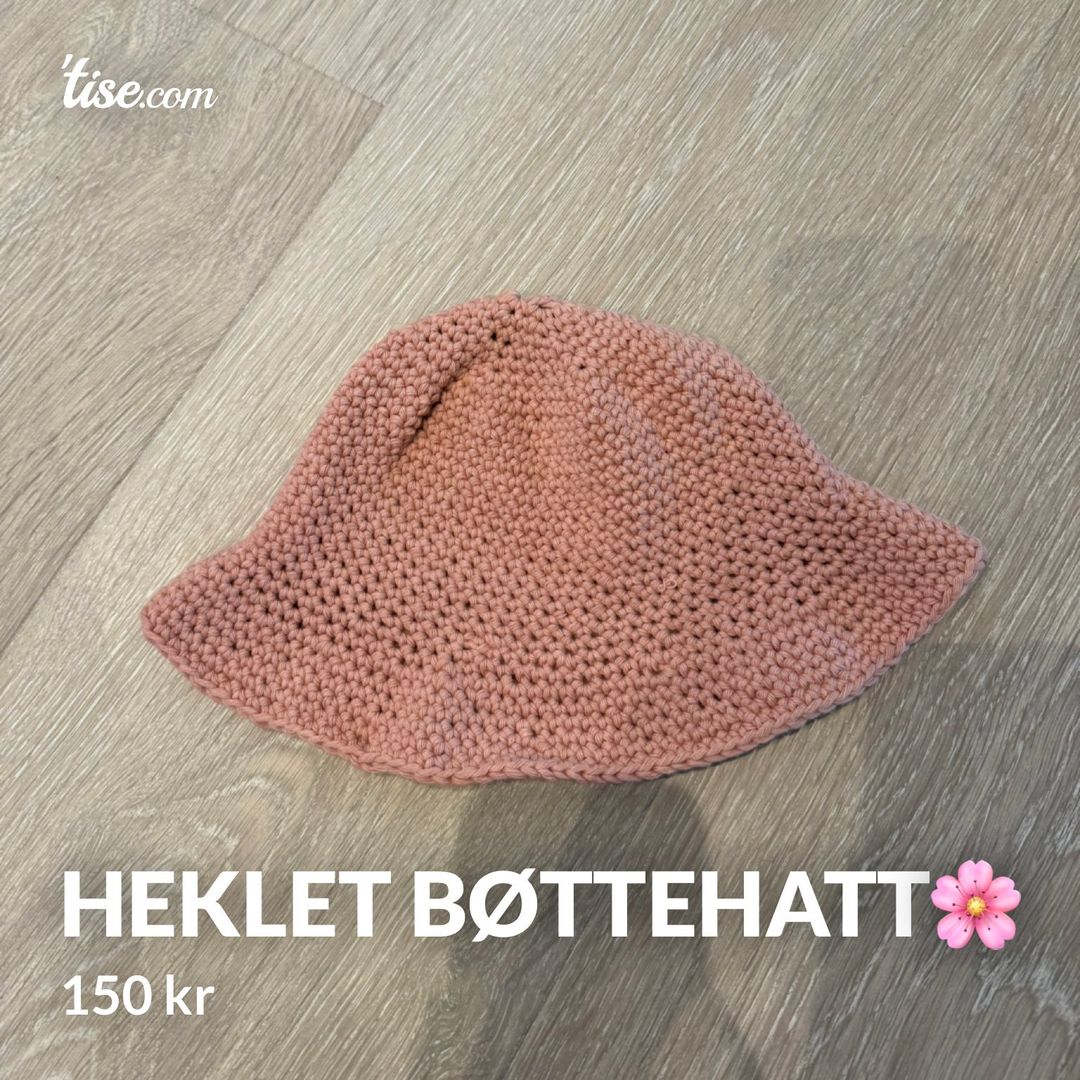 Heklet bøttehatt🌸