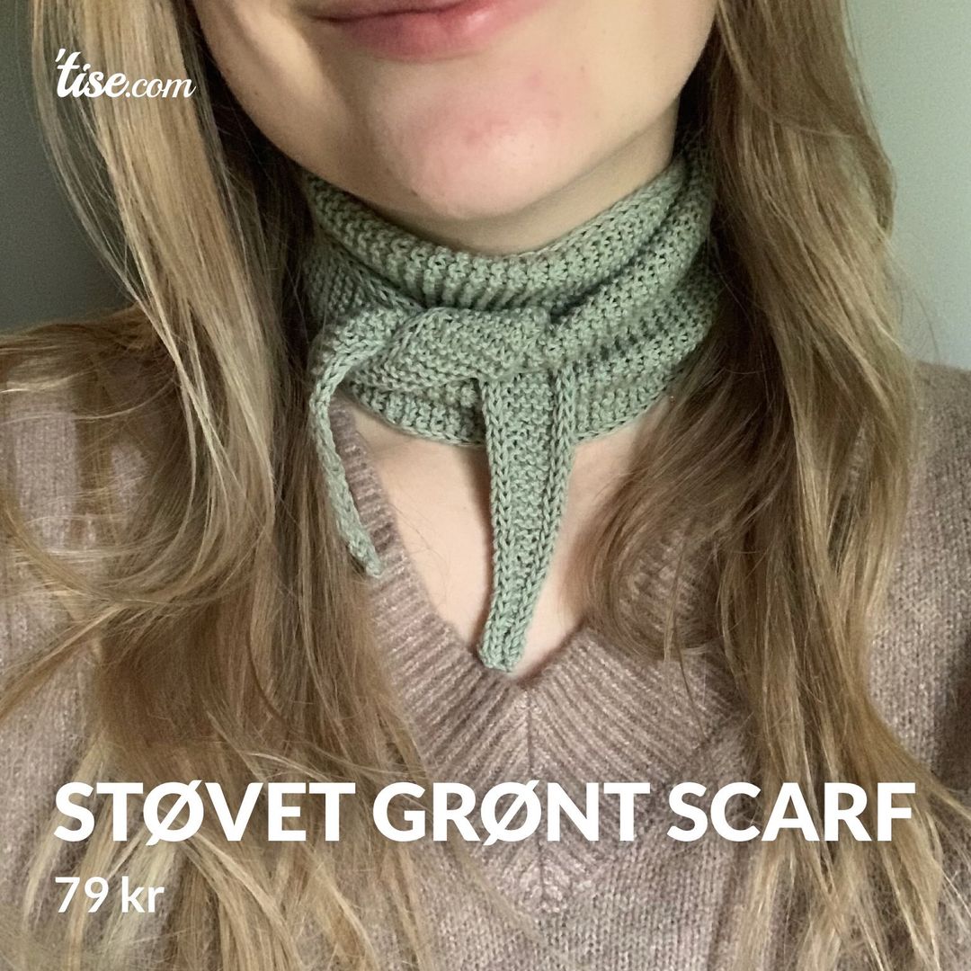 Støvet grønt scarf