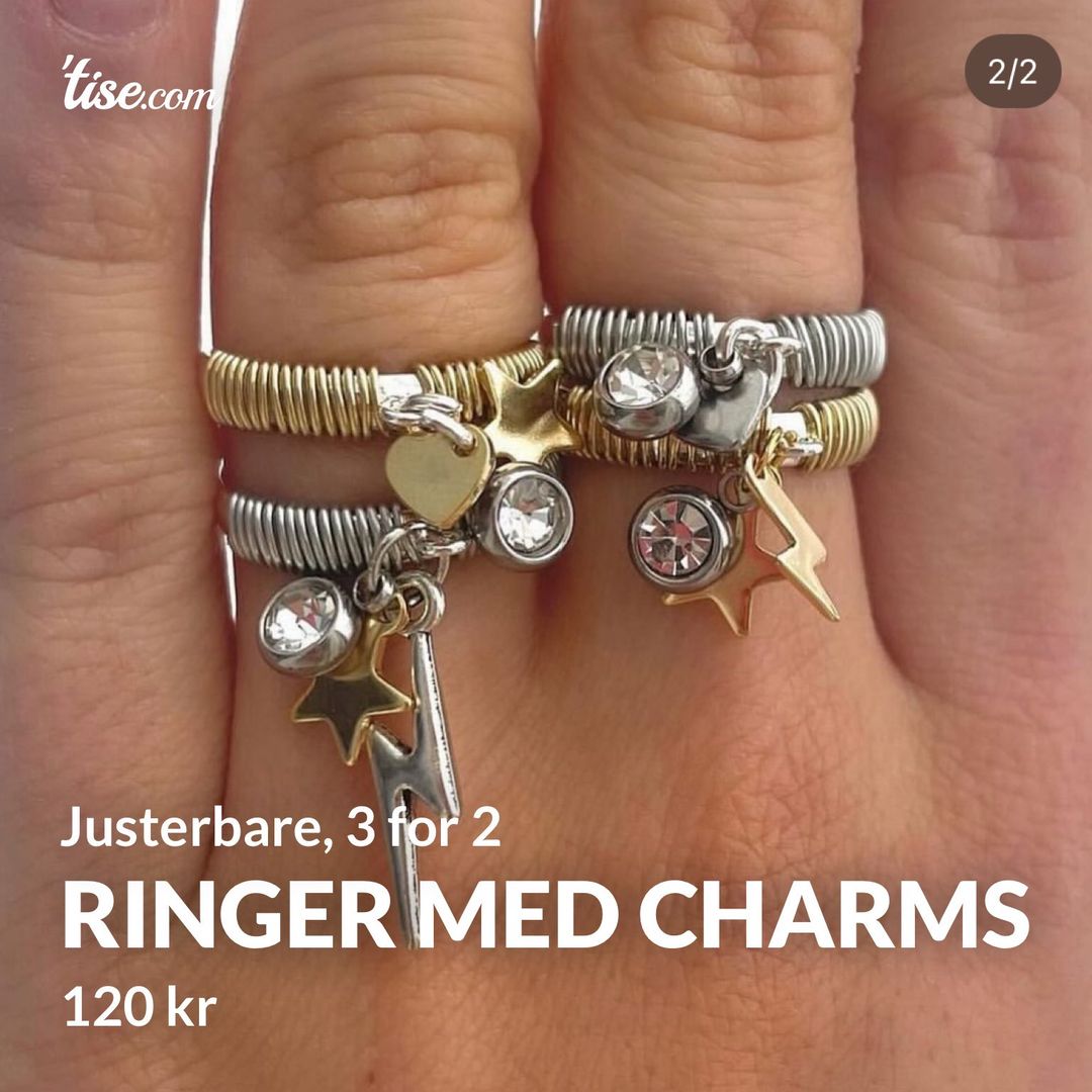 Ringer med charms