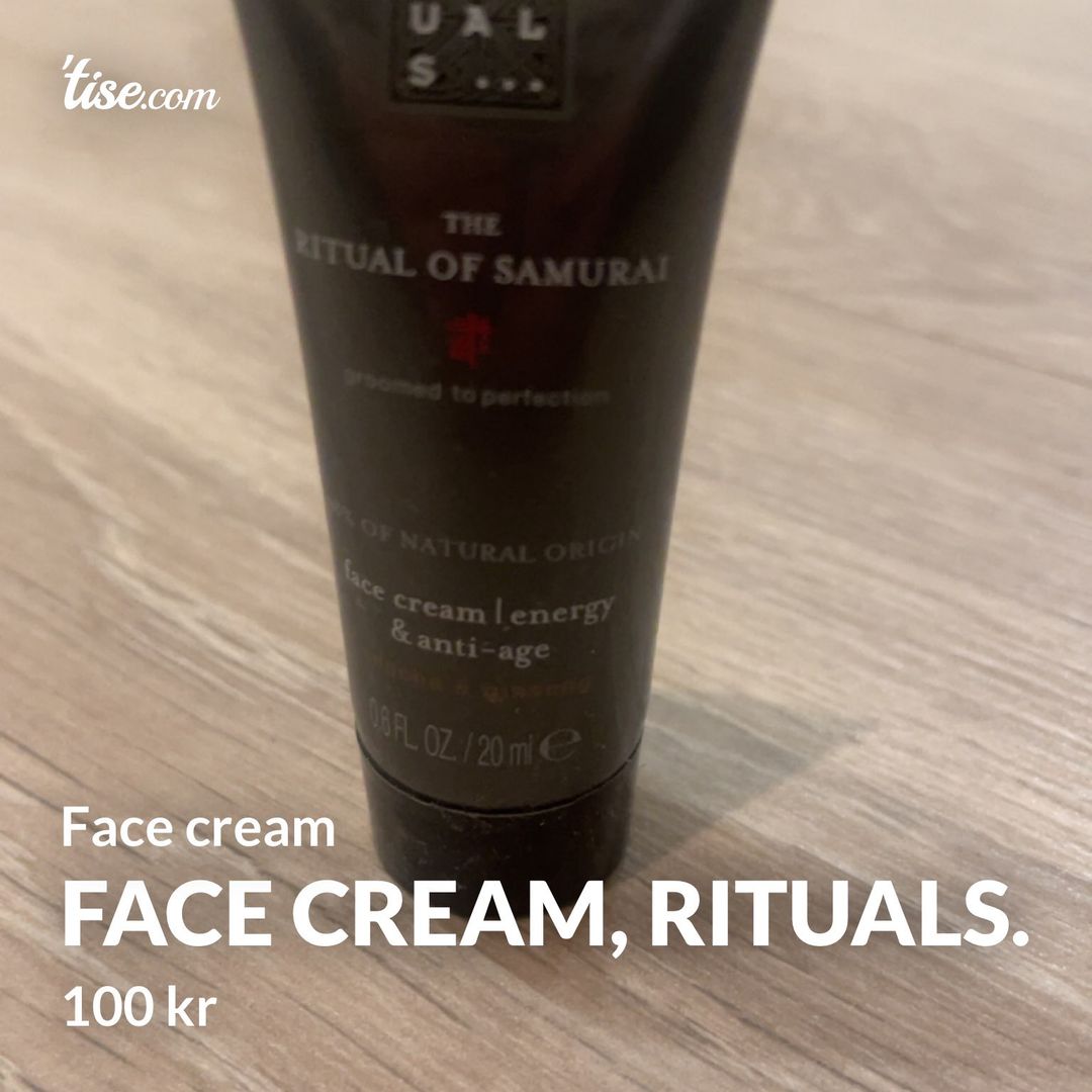 Face cream, rituals.