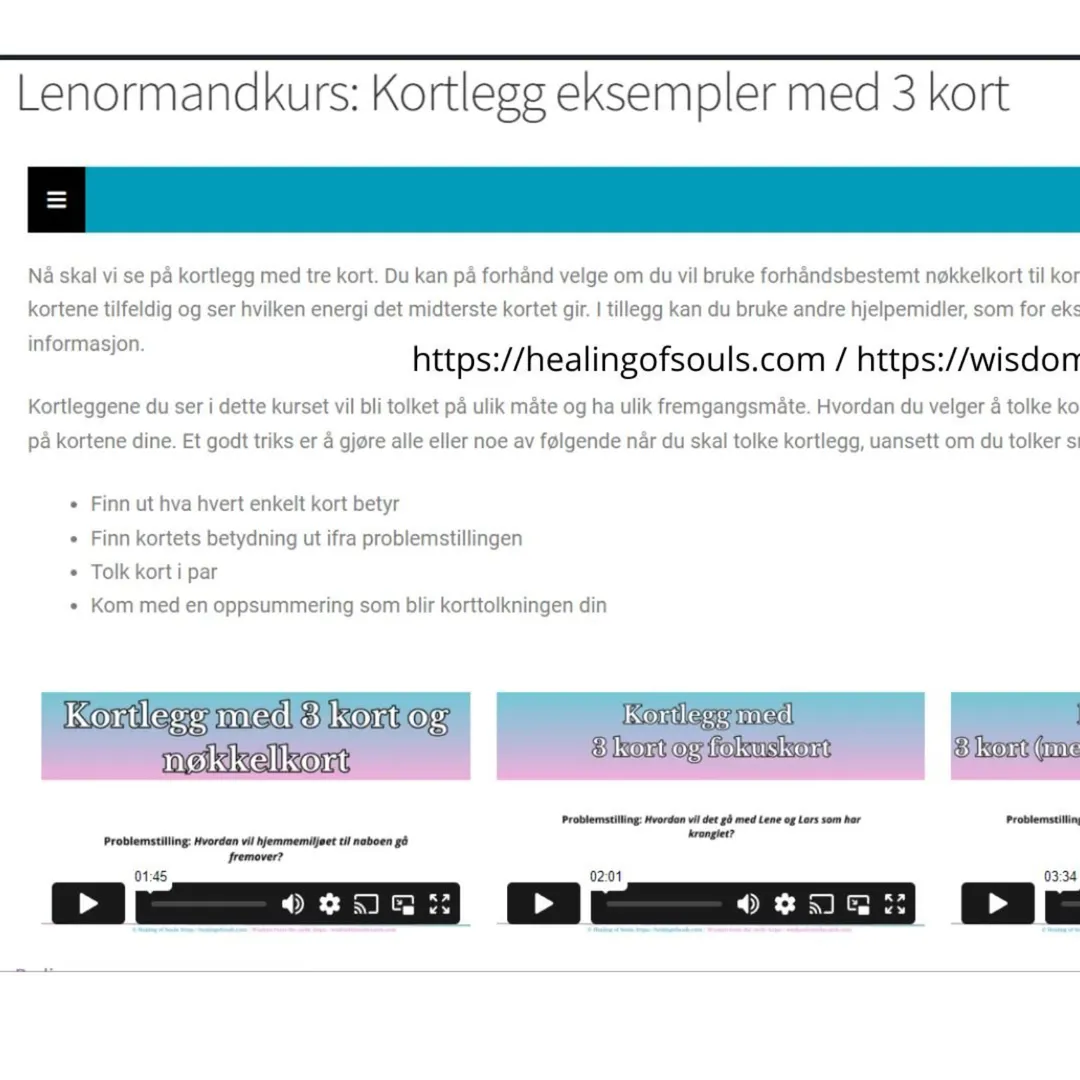 Nettkurs i Lenormand