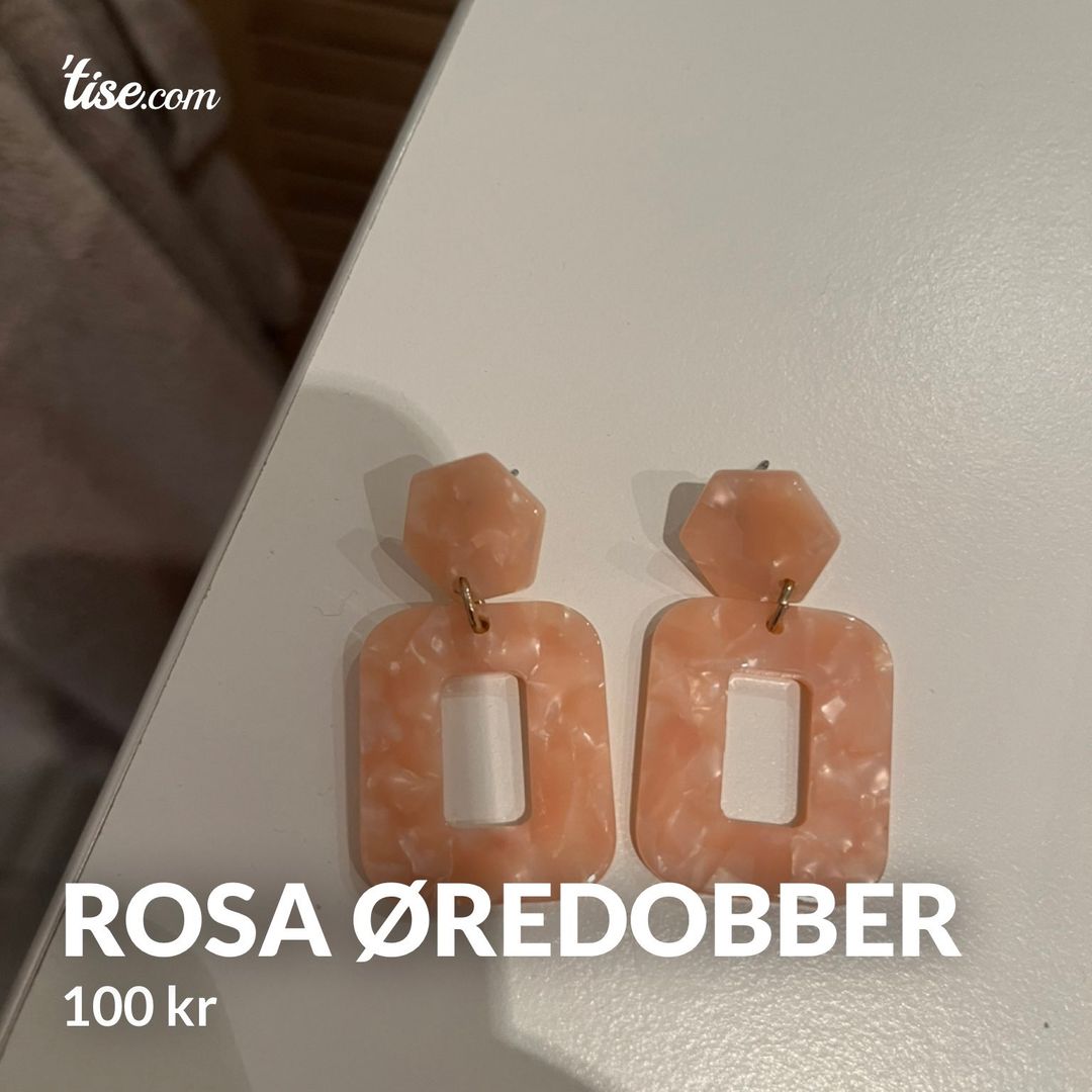 Rosa øredobber