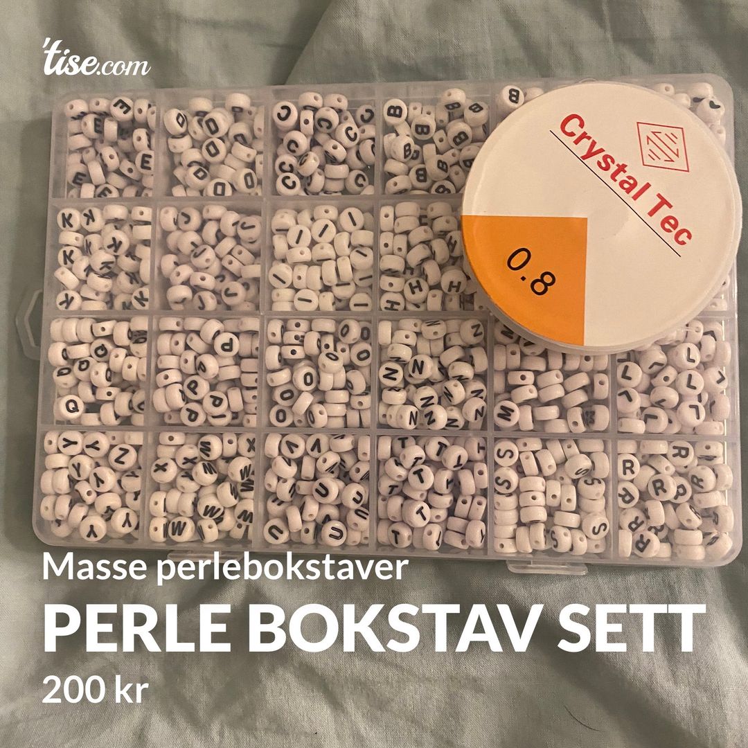 Perle bokstav sett