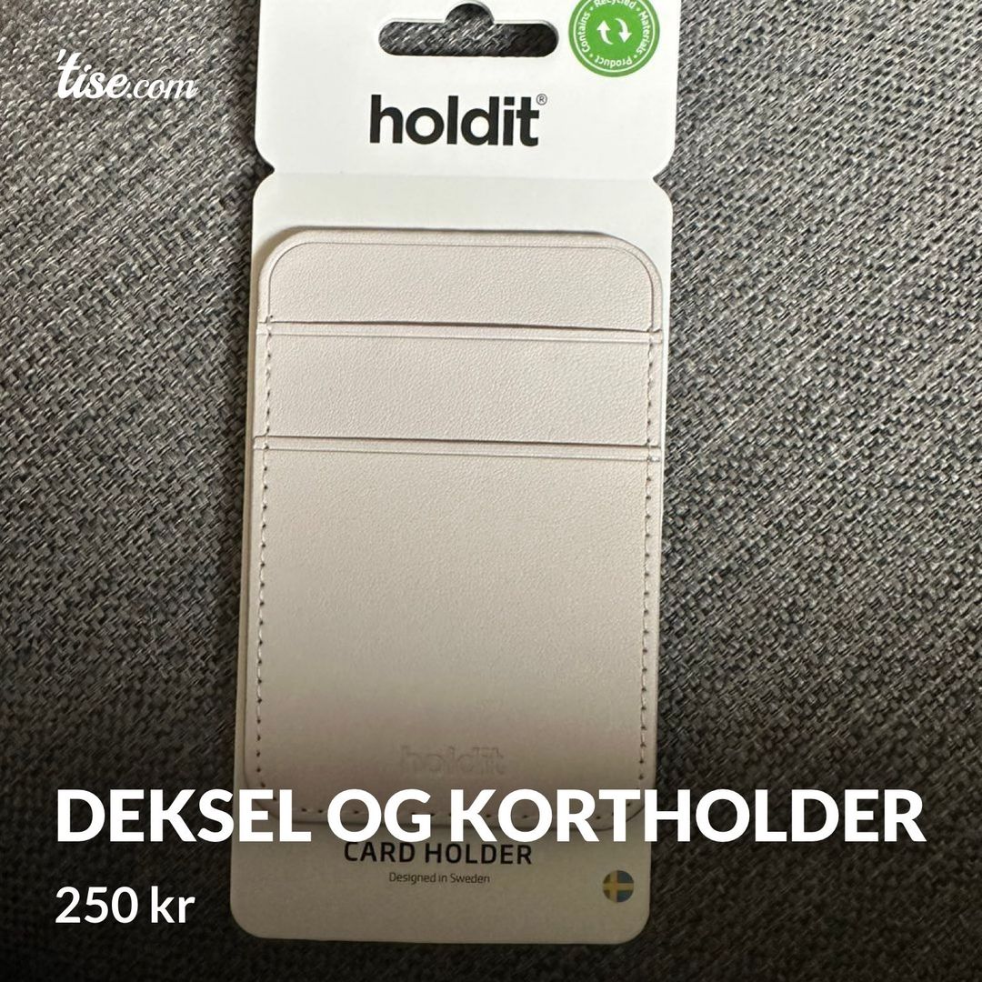 Deksel og kortholder