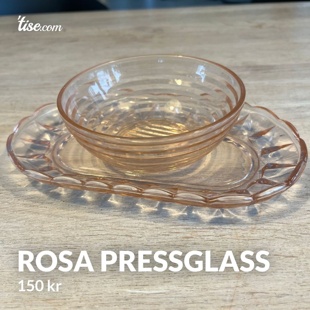 Rosa pressglass