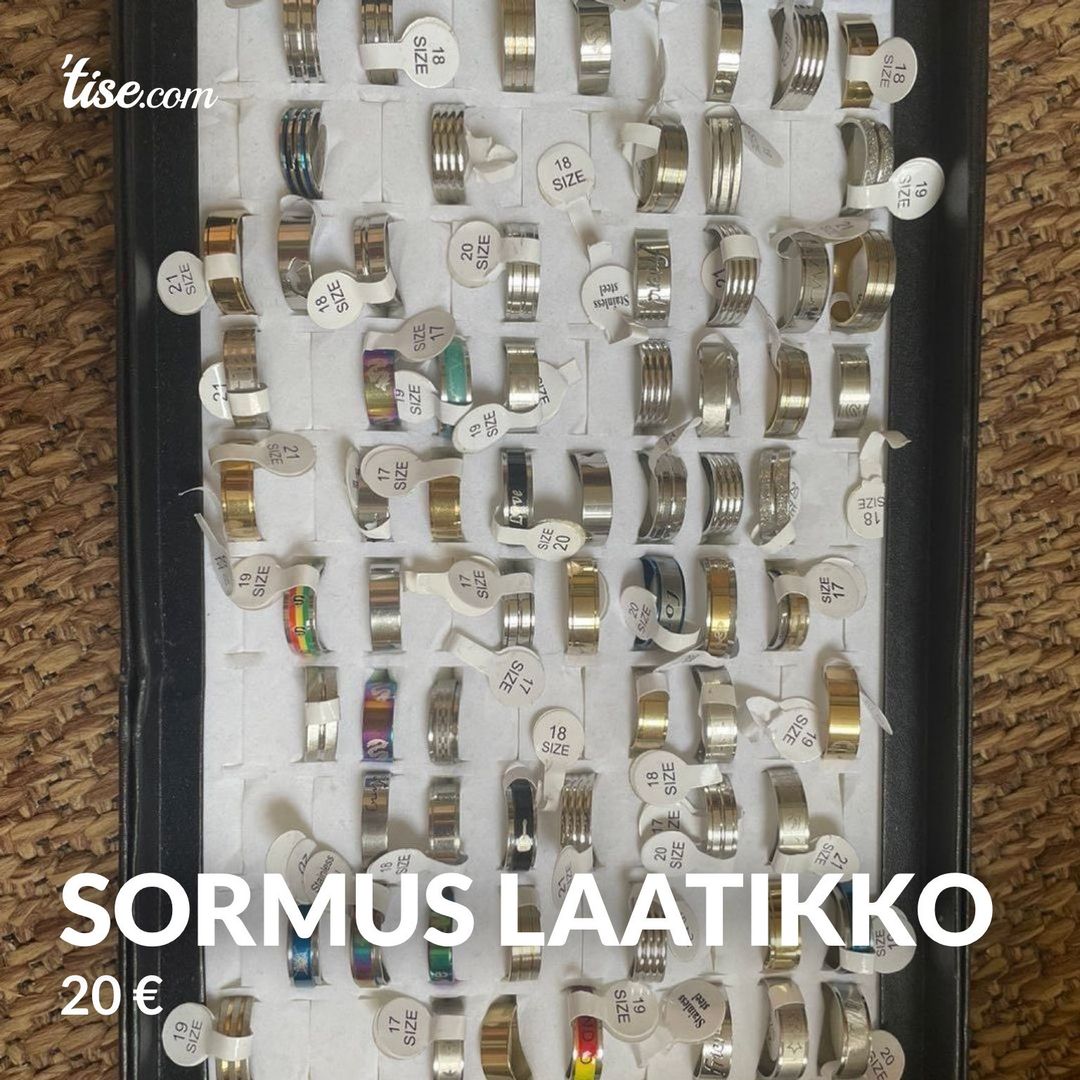 Sormus laatikko