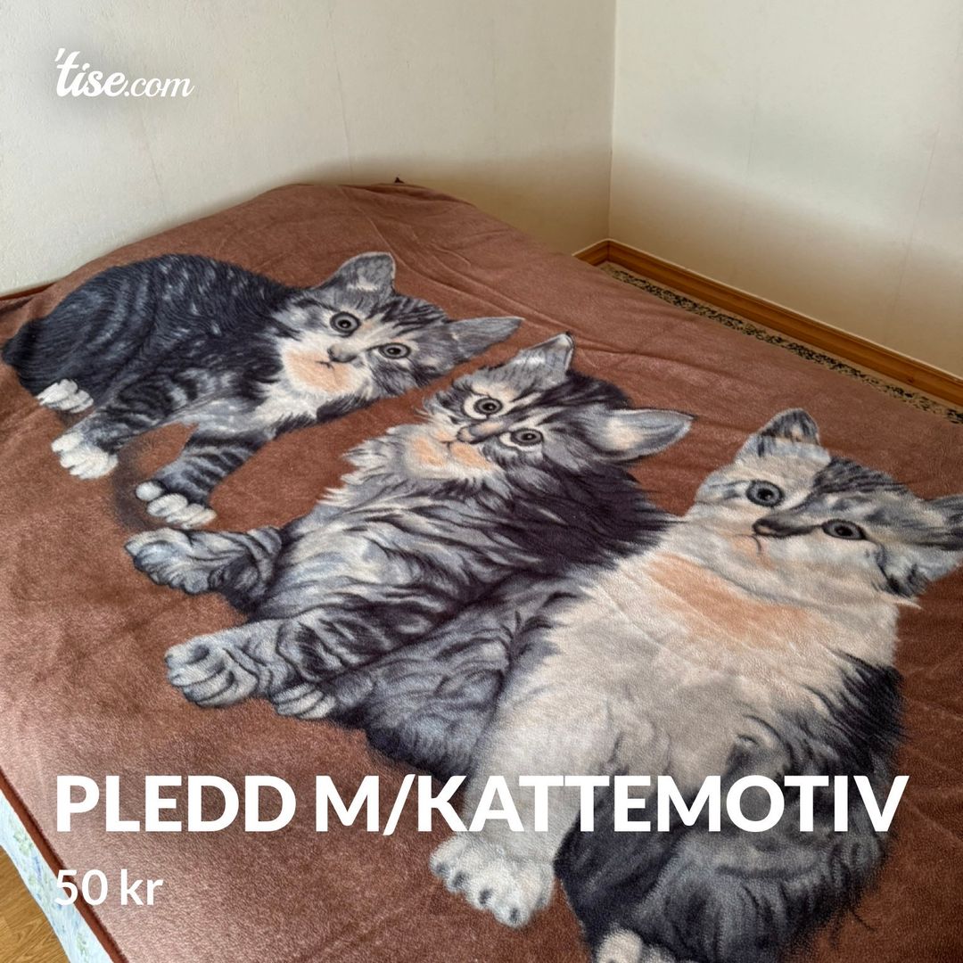 Pledd m/kattemotiv