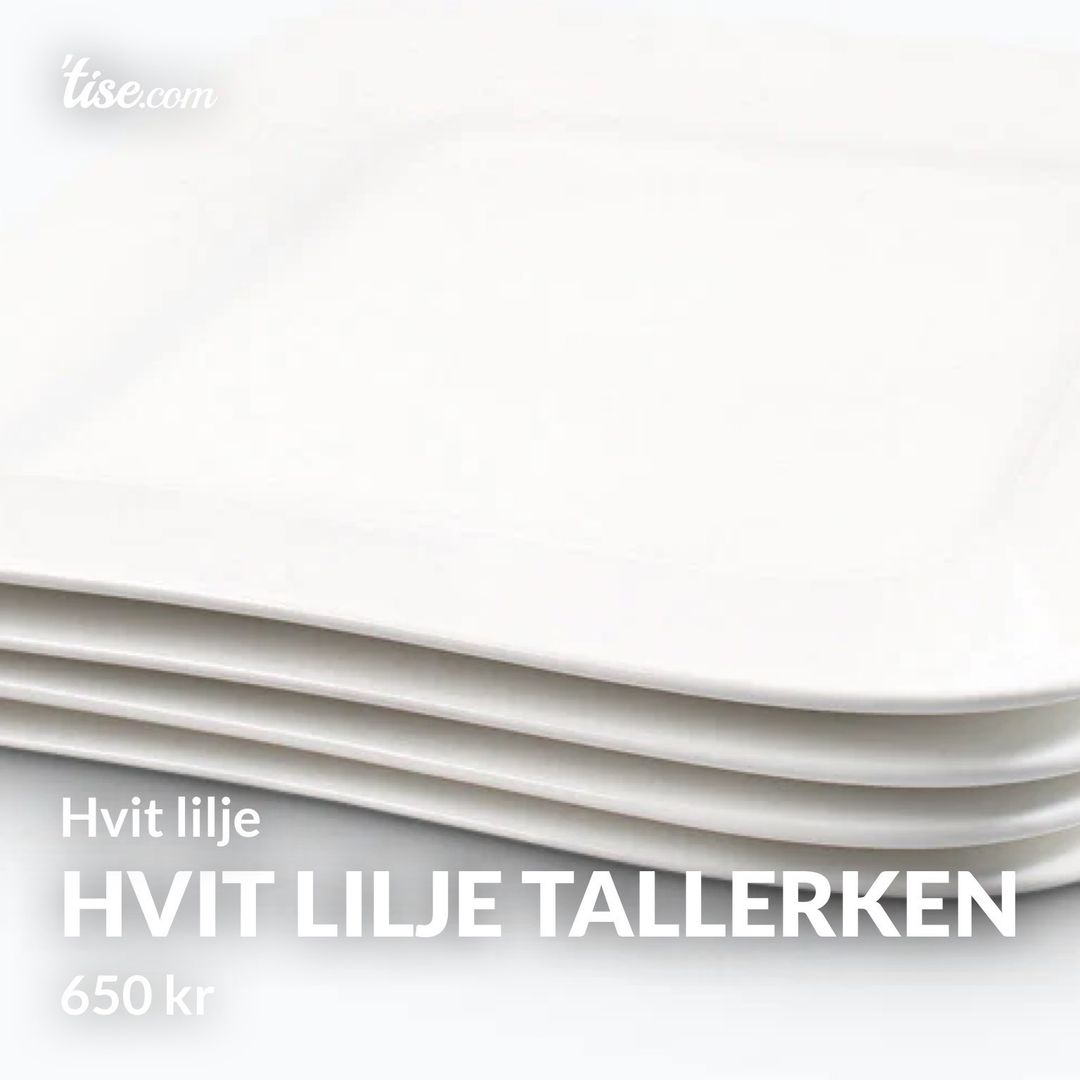 Hvit lilje tallerken