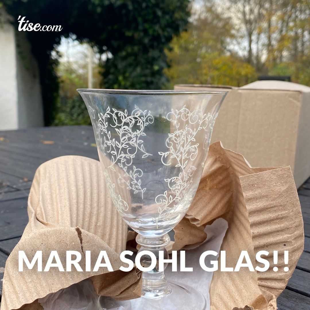 Maria Sohl glas!!
