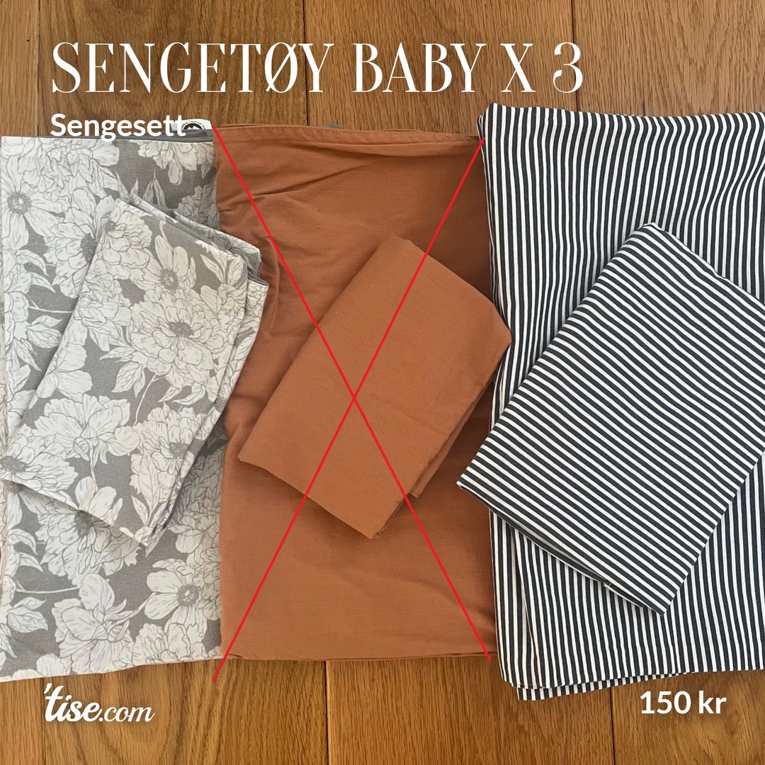 Sengetøy baby x 3