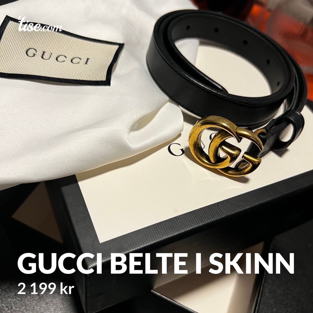 Gucci belte i skinn