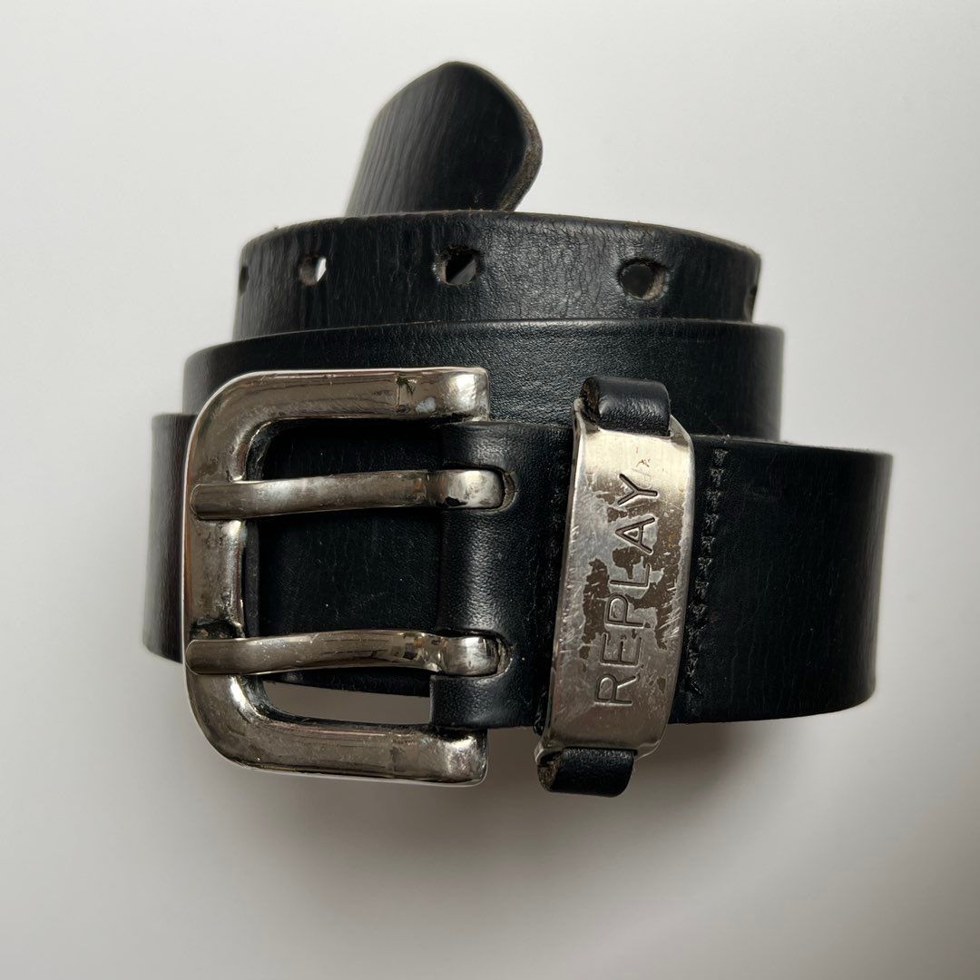 Replay leather belt