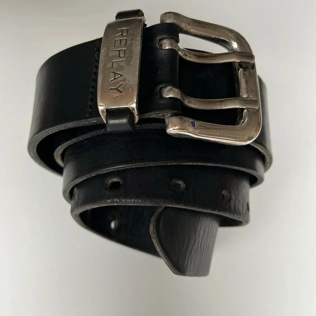 Replay leather belt