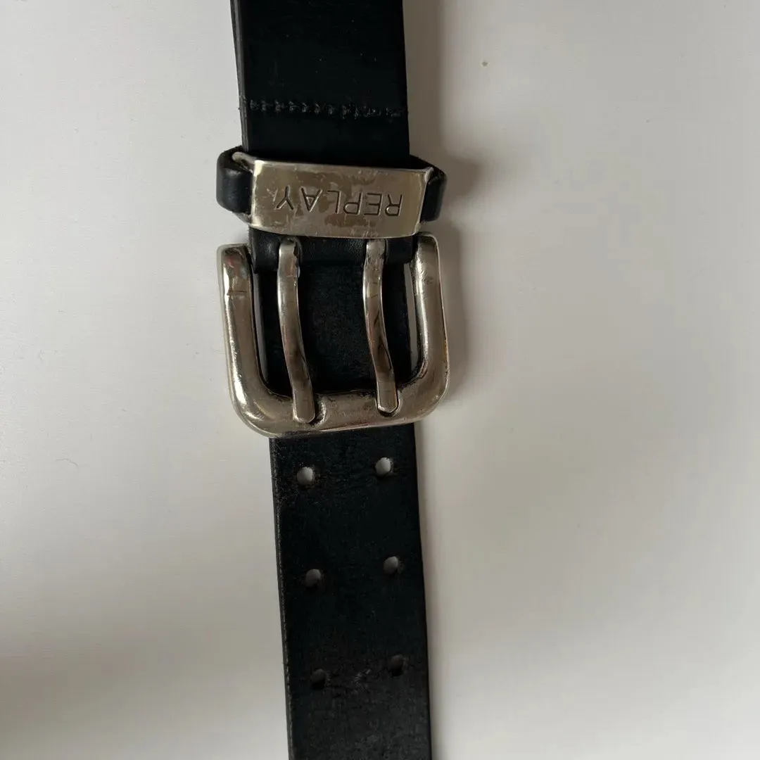 Replay leather belt