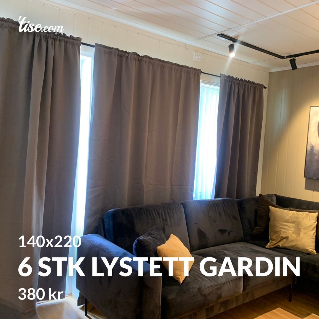 6 stk lystett gardin