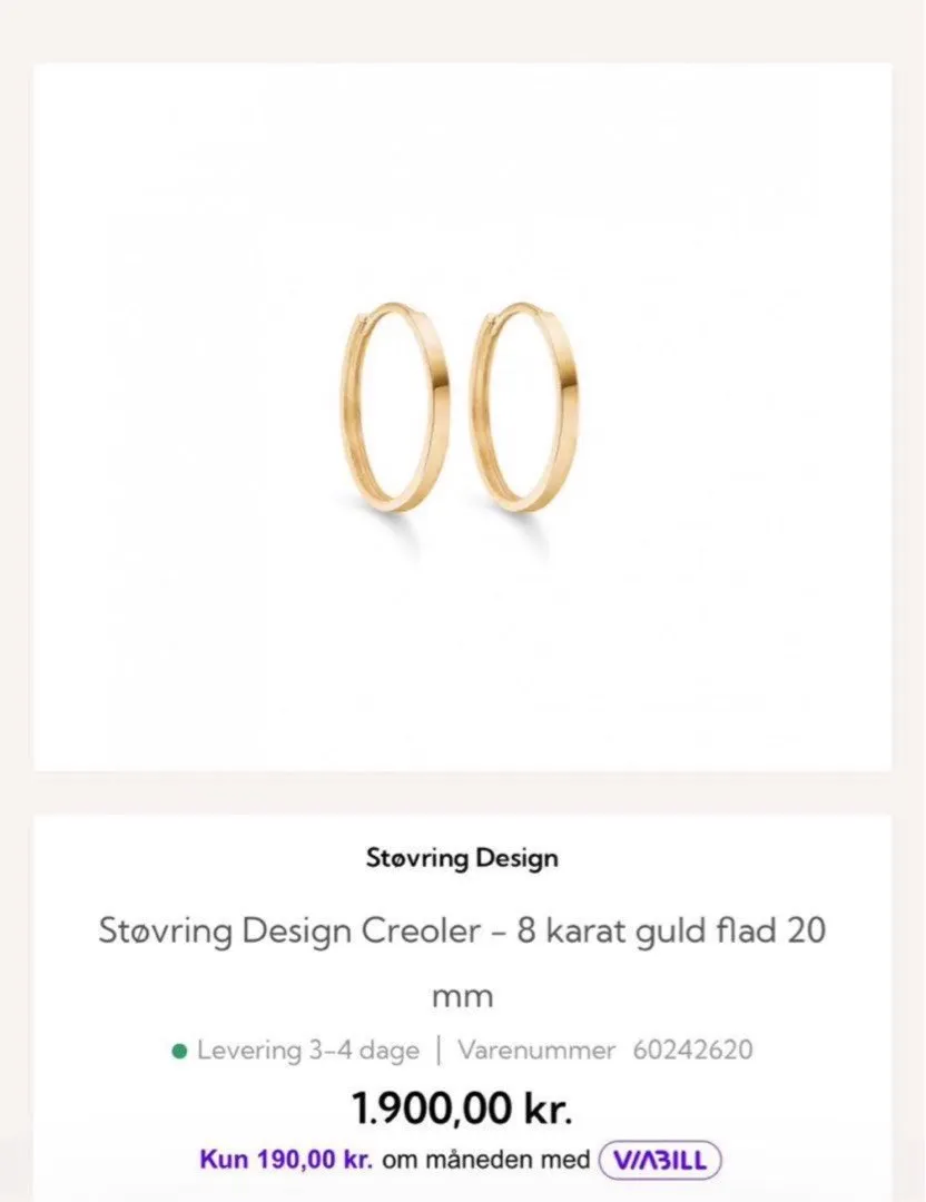 8 karat guld hoops