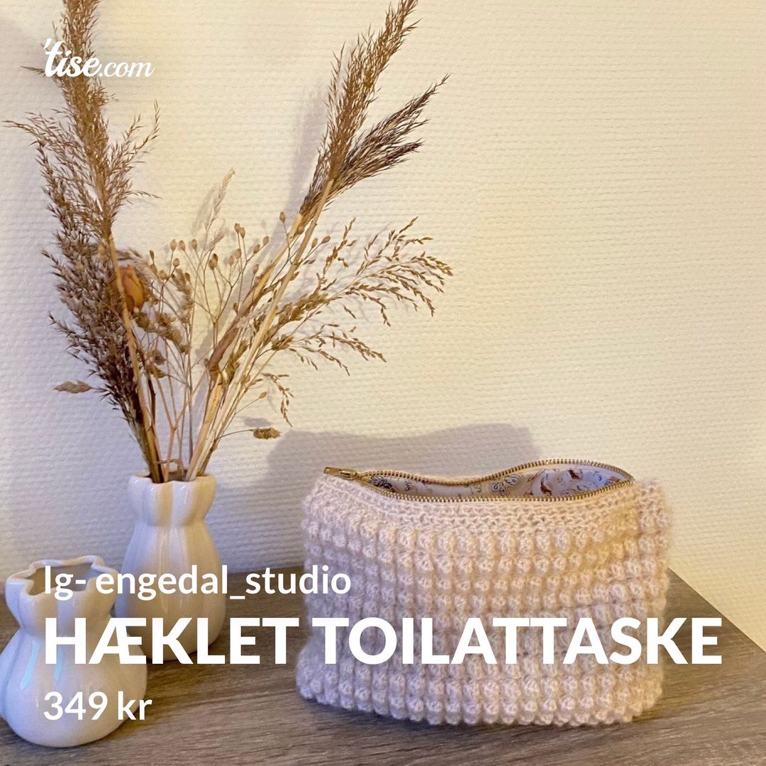 Hæklet toilattaske