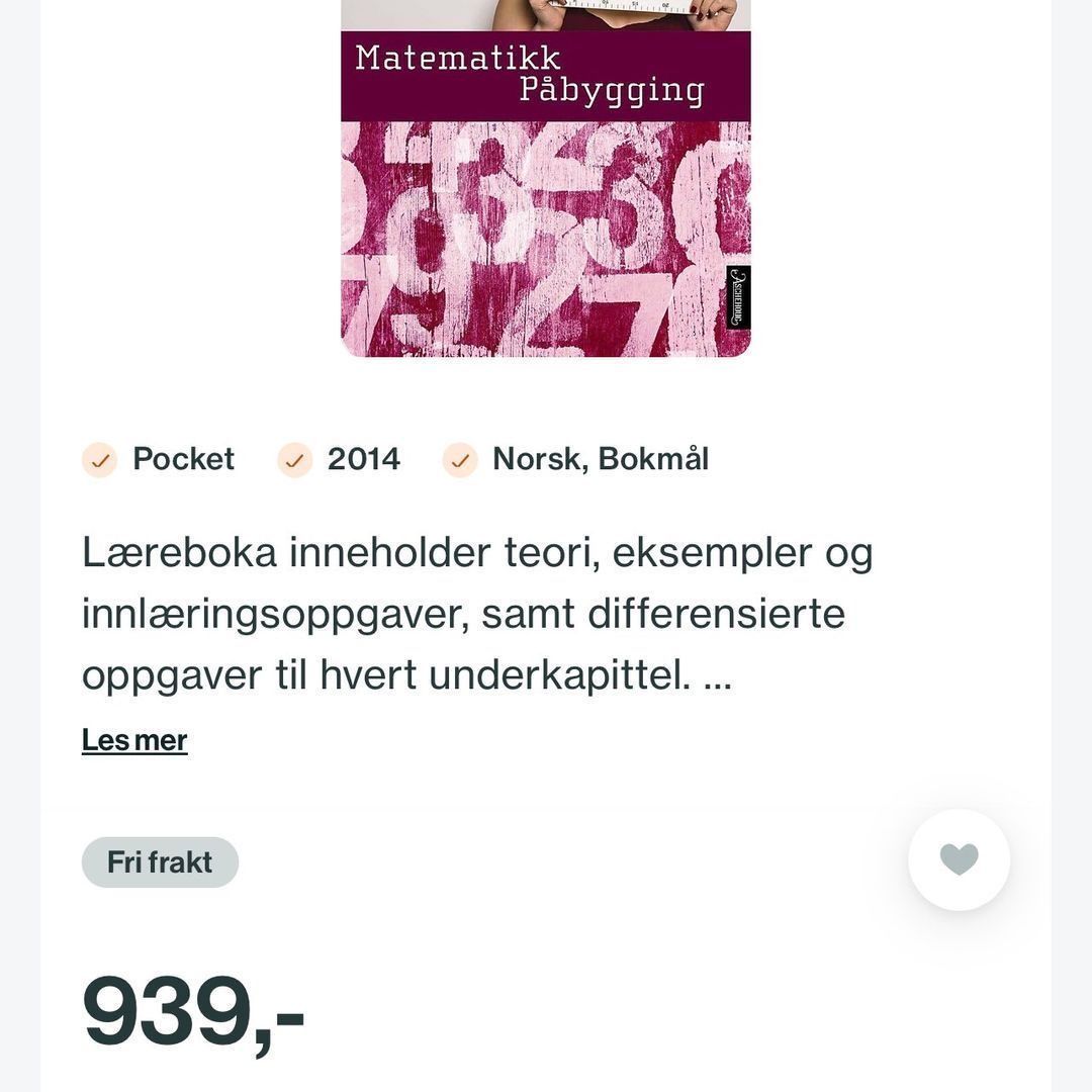 Matematikk påbygg