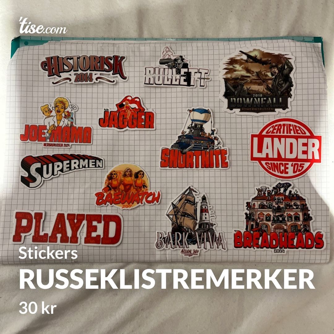 Russeklistremerker