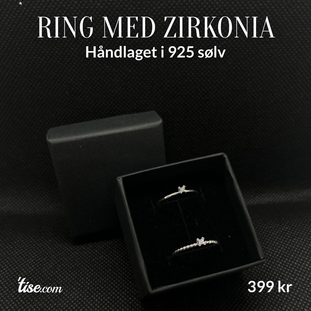 Ring med zirkonia