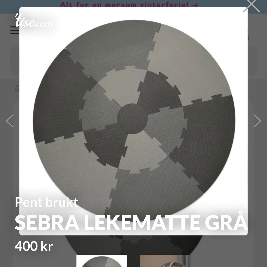 Sebra lekematte grå