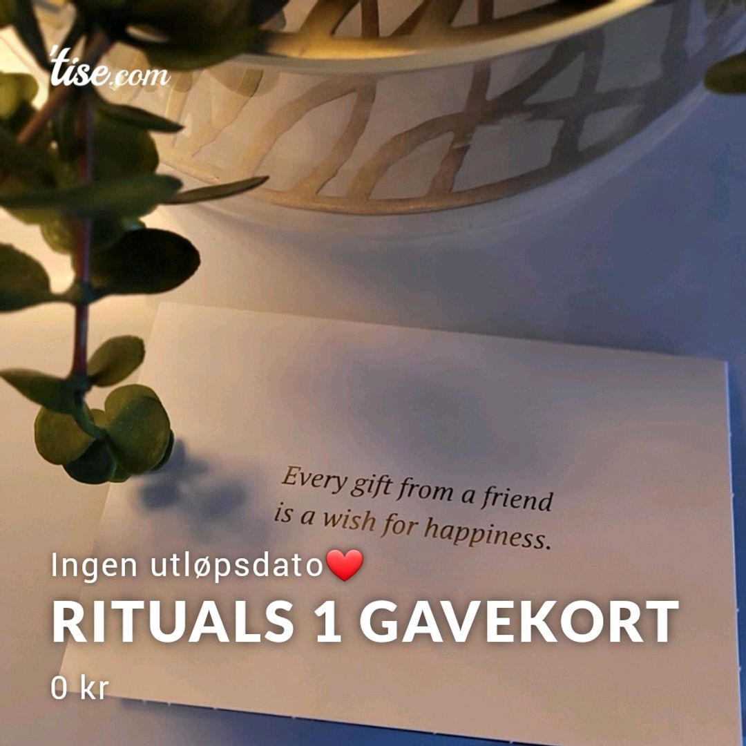 Rituals 1 gavekort