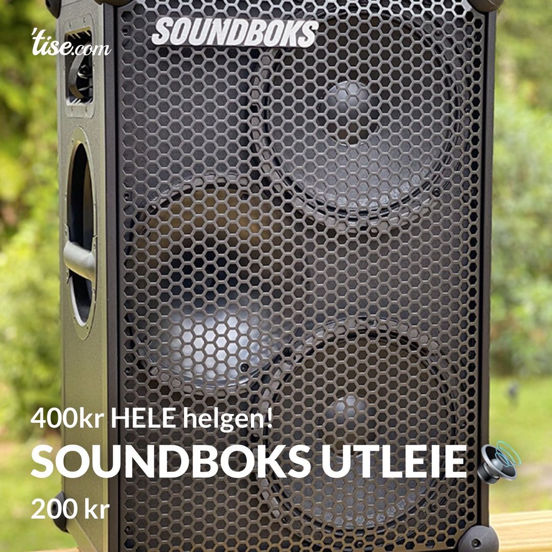 Soundboks UTLEIE 🔊