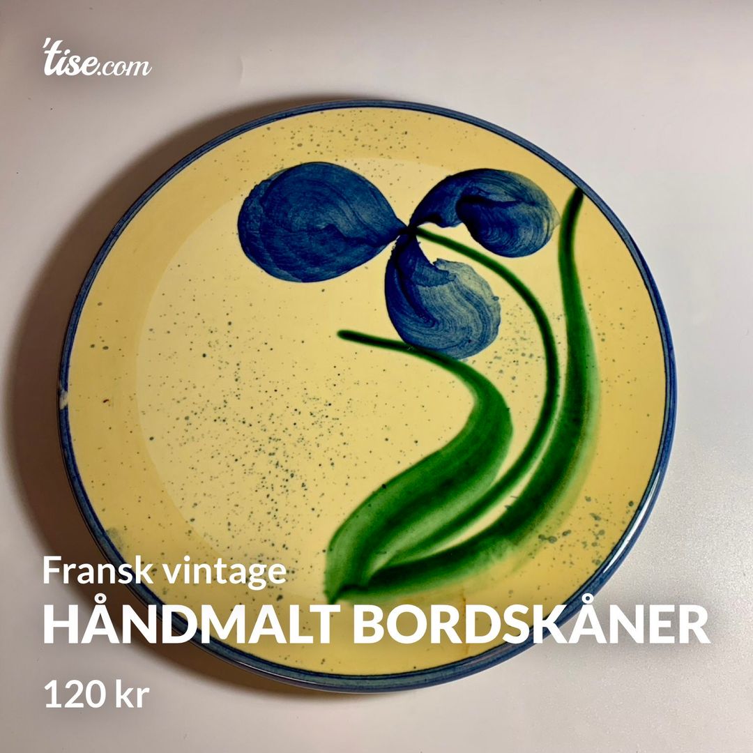 Håndmalt bordskåner